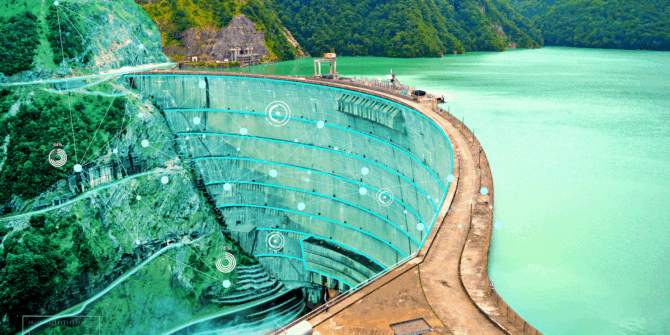 a photo of a Hydroelectric dam side and slope stability